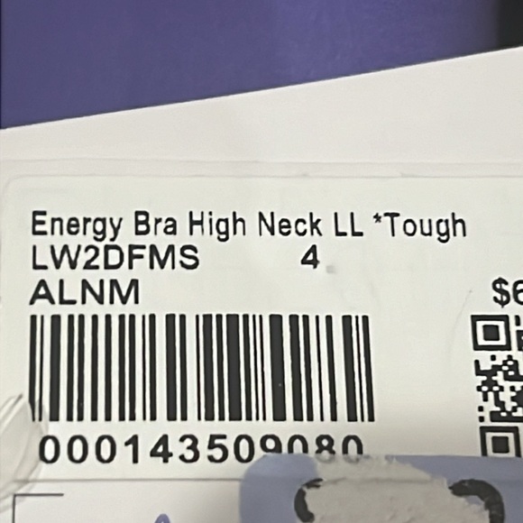 LULULEMON ENERGY BRACHIGH NECK LONGLINE TOUGH NWT SIZE 4 - Picture 6 of 6